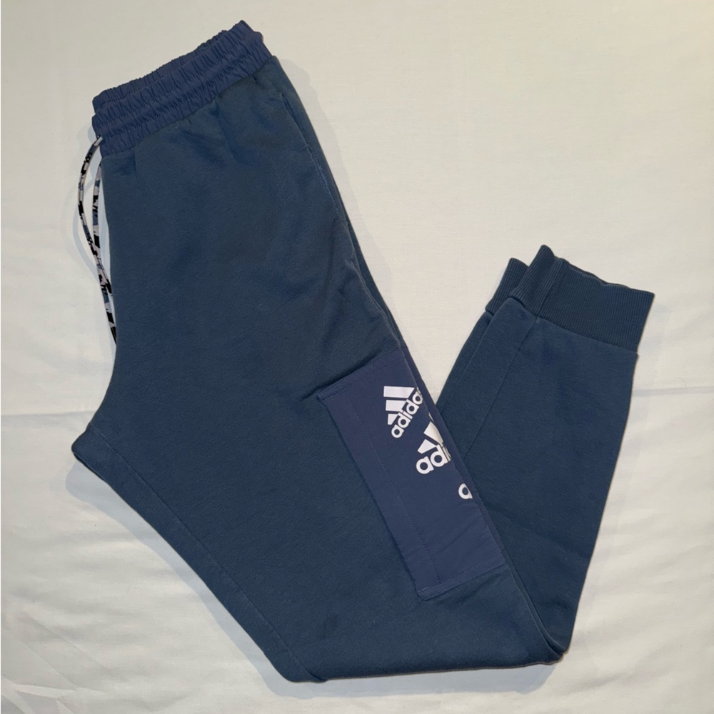 Adidas mens Navy Joggers sweatpants with Logo